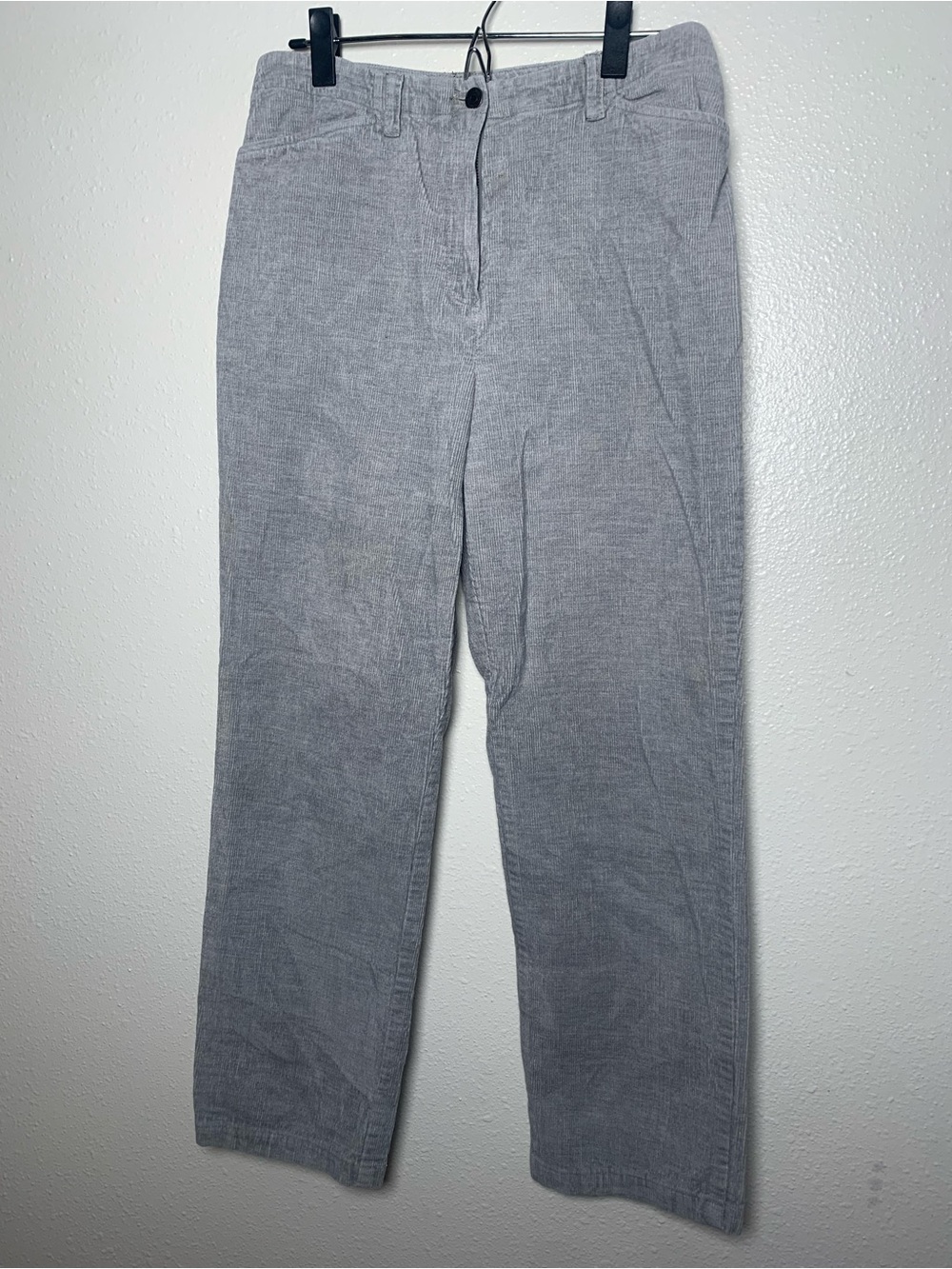 Lauren Ralph Lauren Corduroy Straight-Leg Women's Pants in Light Gray